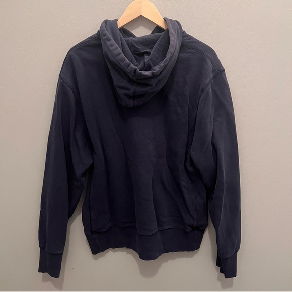 Nike Men's Hoodie size L Sportswear Fleece Graphic Navy Blue Pullover Sweatshirt - Picture 4 of 7